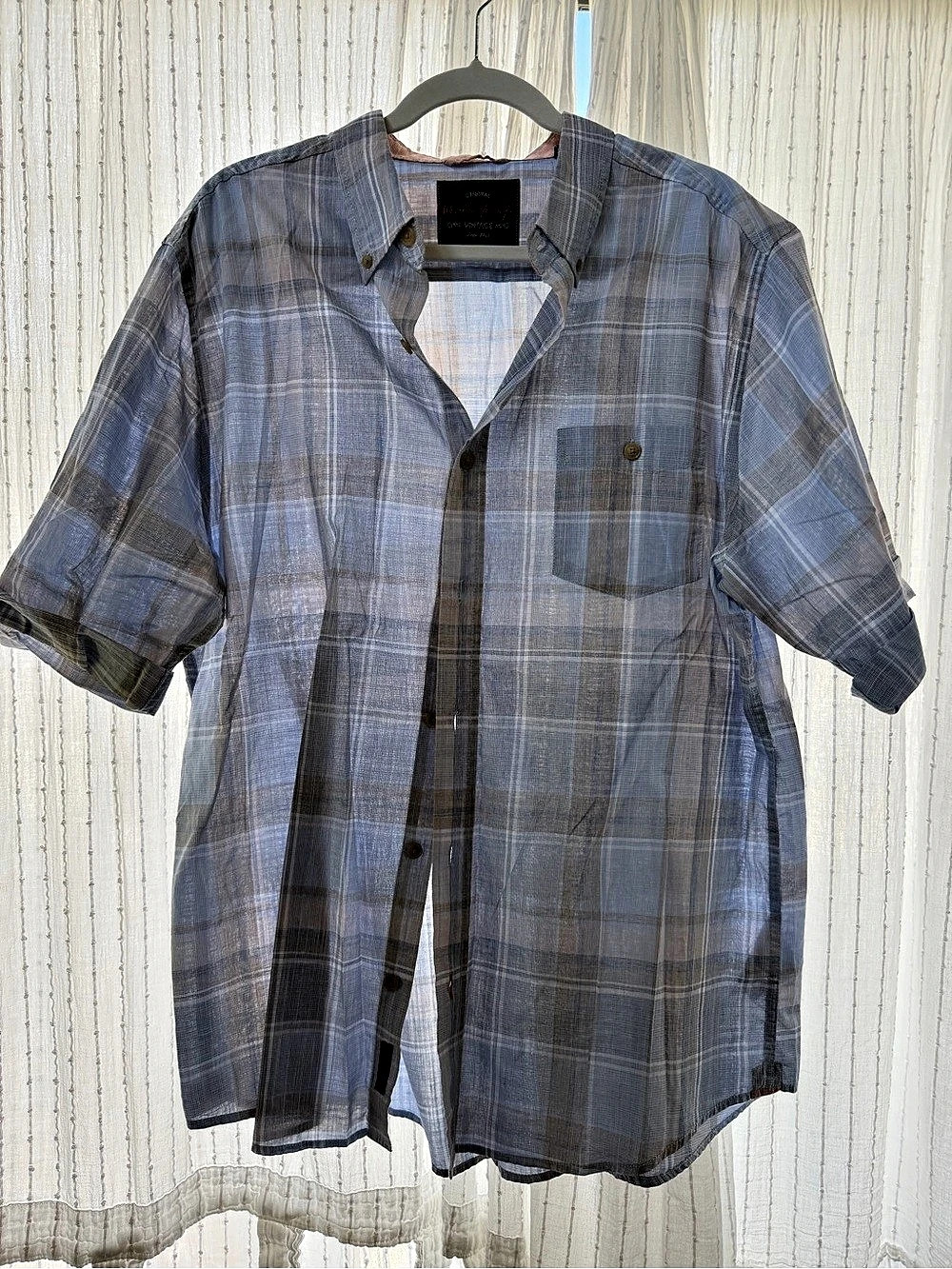 Original Weatherproof Vintage Men's Plaid Cotton Shirt